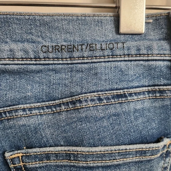 CURRENT/ELLIOTT | Jeans distressed blue sz 26 - Picture 6 of 8